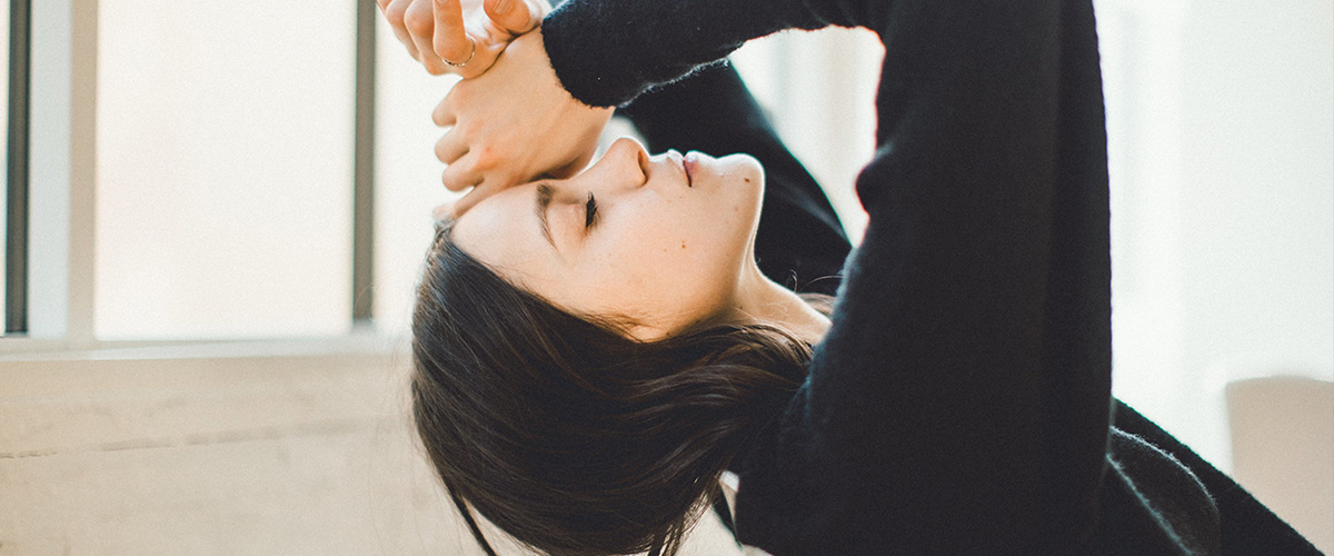 A woman who is dizzy